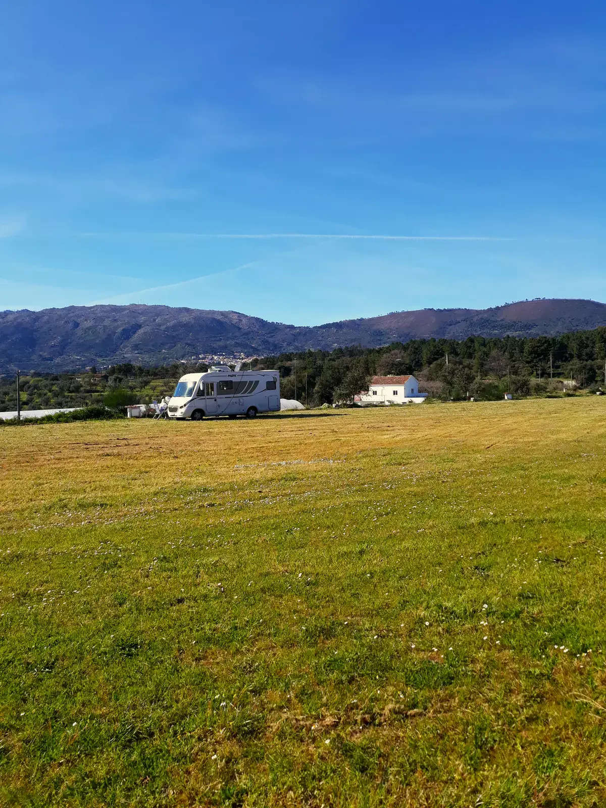 Camping spot with a mountain view